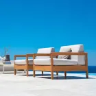 Varaschin Bali poltrona ao ar livre moderno em tecido estofado Viadurini