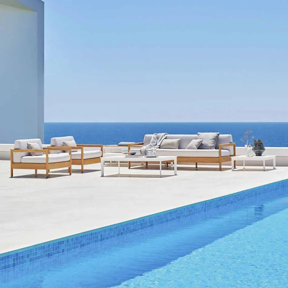 Varaschin Bali poltrona ao ar livre moderno em tecido estofado Viadurini