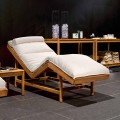 Design moderno ao ar livre chaise longue mande de teca Barcode by Varaschin