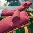 Varaschin Barcode cama de jardim contemporânea / para área interna de teca Viadurini