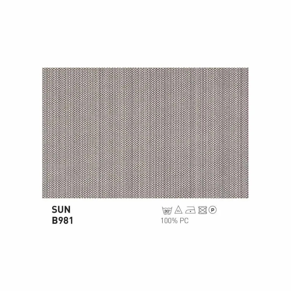 Varaschin Barcode cama de jardim contemporânea / para área interna de teca Viadurini