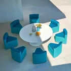 Varaschin Big In & Out mesa de jardim + 8 poltronas de design moderno Viadurini
