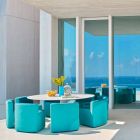 Varaschin Big In & Out mesa de jardim + 8 poltronas de design moderno Viadurini