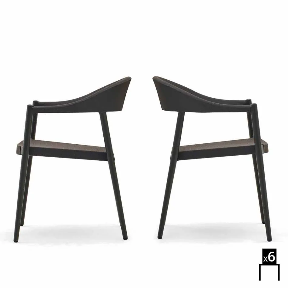 Varaschin Clever poltrona design contemporâneo jardim, 6 peças Viadurini