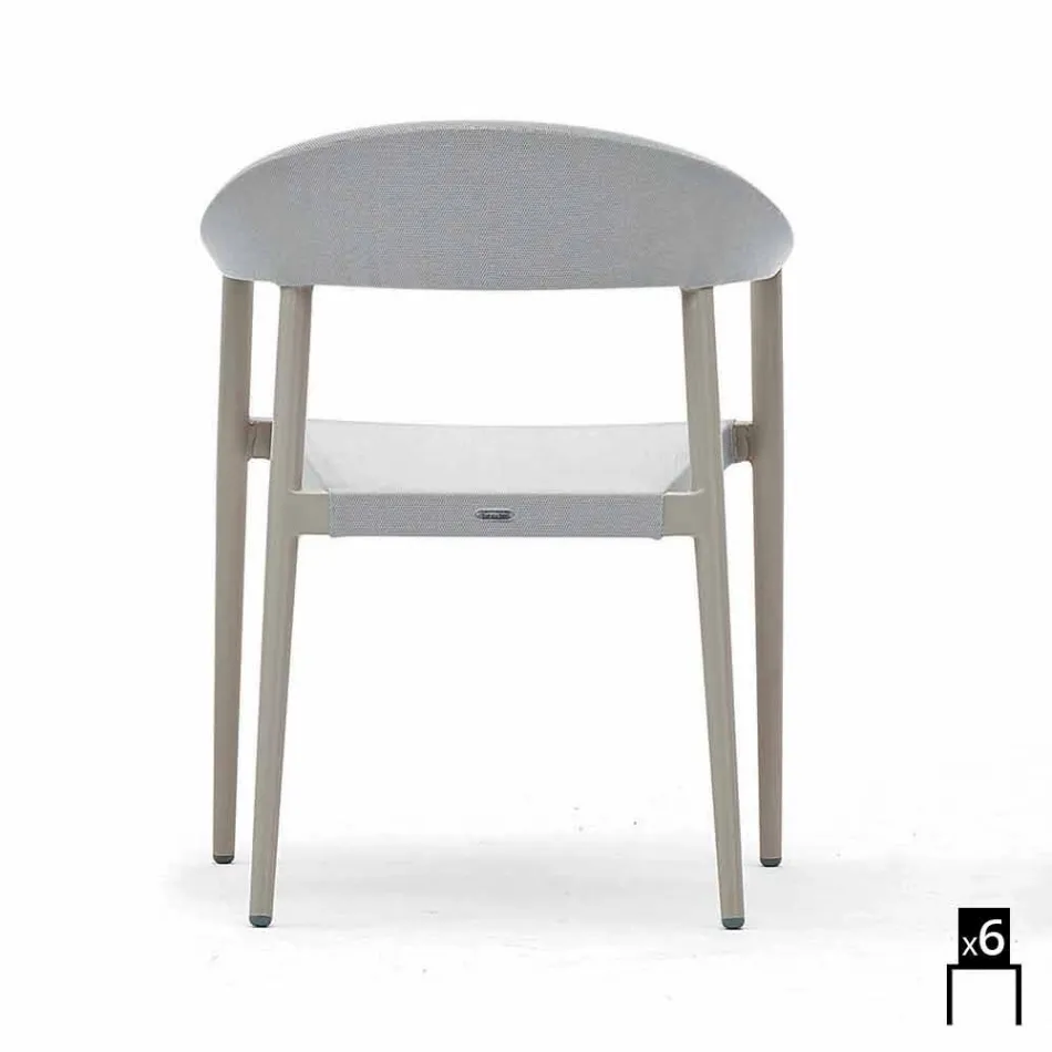 Varaschin Clever poltrona design contemporâneo jardim, 6 peças Viadurini