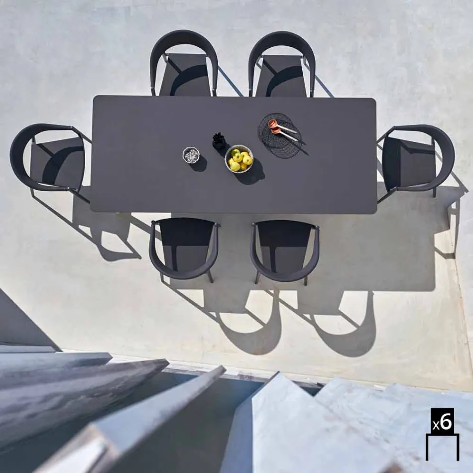 Varaschin Clever poltrona design contemporâneo jardim, 6 peças Viadurini