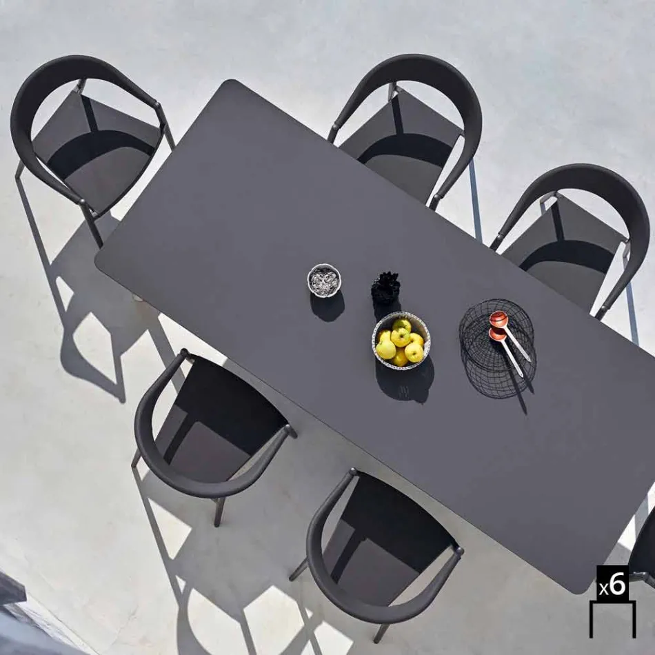 Varaschin Clever poltrona design contemporâneo jardim, 6 peças Viadurini