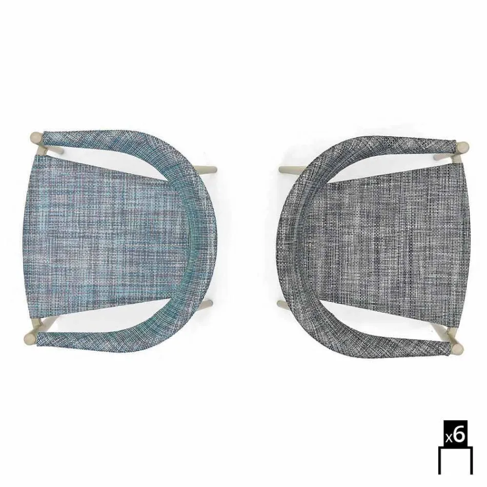 Varaschin Clever poltrona design contemporâneo jardim, 6 peças Viadurini