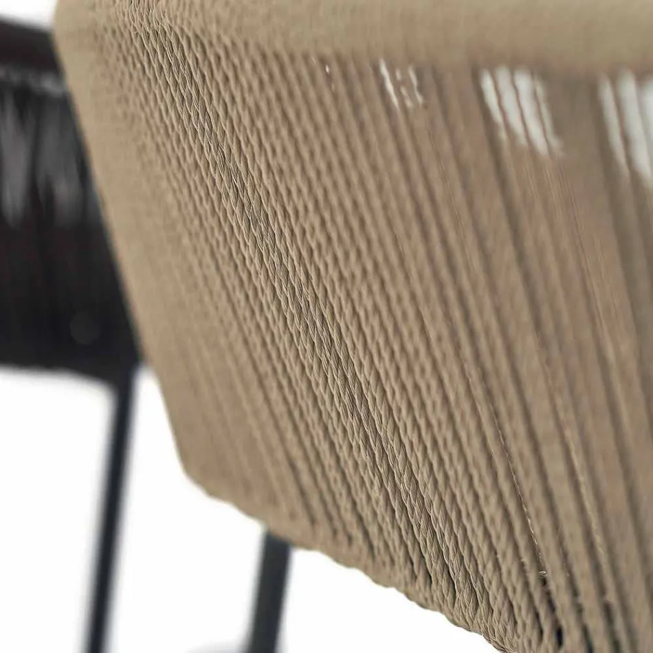 Varaschin Cricket mão-tecido poltrona externa, 2 pcs Viadurini