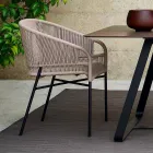 Varaschin Cricket mão trançada poltrona de jardim, conjunto de 2 Viadurini