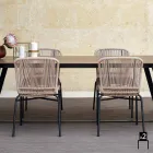 Varaschin Cricket cadeira ao ar livre contemporânea tecidos à mão, 2 pcs Viadurini