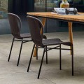 Cadeira de jantar ao ar livre com design moderno, conjunto de 2, Cricket by Varaschin