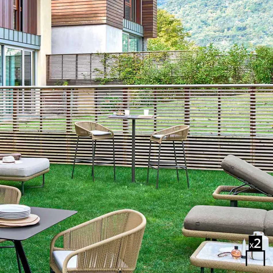 Varaschin Cricket fezes design contemporâneo jardim, 2 peças Viadurini