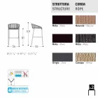 Varaschin Cricket fezes design contemporâneo jardim, 2 peças Viadurini