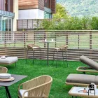 Varaschin Cricket banco de jardim moderno em alumínio, 2 peças Viadurini