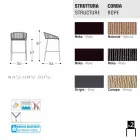 Varaschin Cricket banco de jardim moderno em alumínio, 2 peças Viadurini