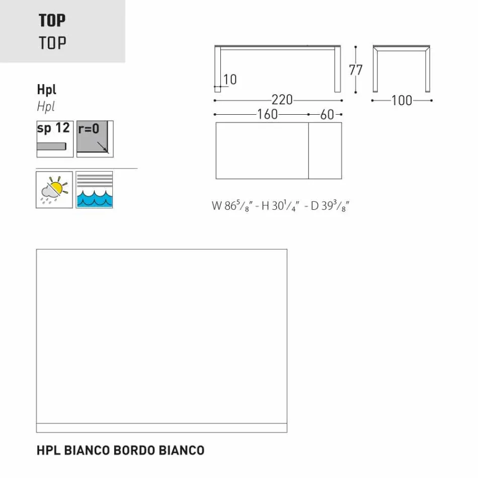 Varaschin Dolmen estendendo mesa de jardim, até 380 cm Viadurini