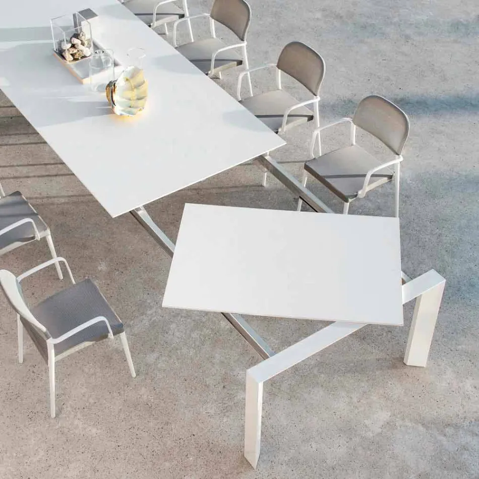 Varaschin Dolmen estendendo mesa de jardim, até 380 cm Viadurini