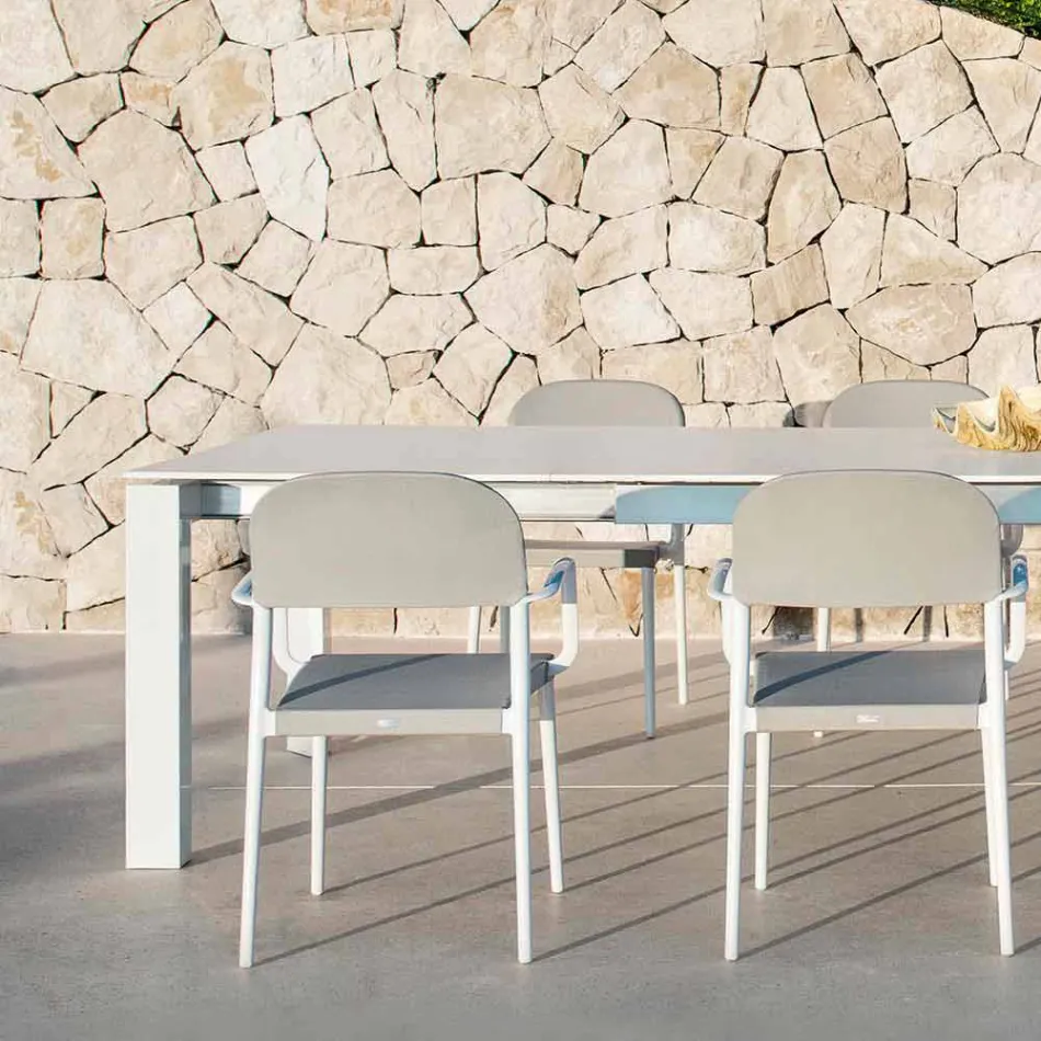 Varaschin Dolmen estendendo mesa de jardim, até 380 cm Viadurini