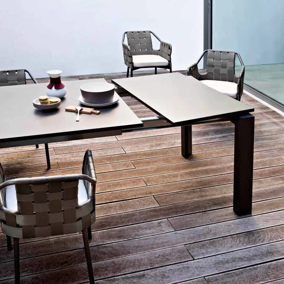 Varaschin Dolmen estendendo mesa de jardim, até 380 cm Viadurini