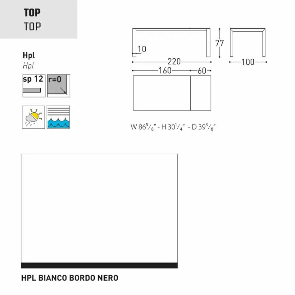 Varaschin Dolmen estendendo mesa de jardim, até 380 cm Viadurini