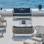 Varaschin Emma sofá de jardim moderno de dois lugares estofado Viadurini