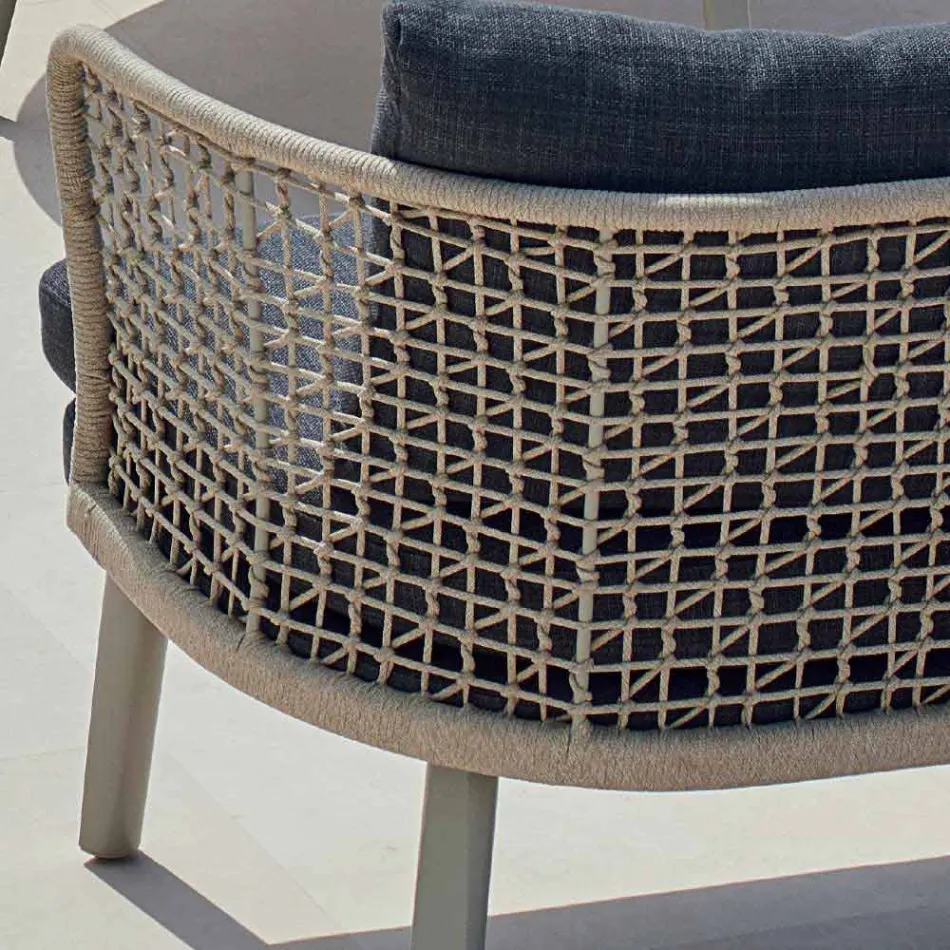 Varaschin Emma sofá de jardim moderno de dois lugares estofado Viadurini