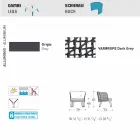 Poltrona Varaschin Emma estofada em metal e tecido Viadurini