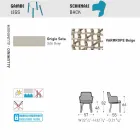 Varaschin Emma poltrona moderna ao ar livre em tecido e alumínio Viadurini