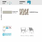 Poltrona de jardim Varaschin Emma estofada em tecido e metal Viadurini