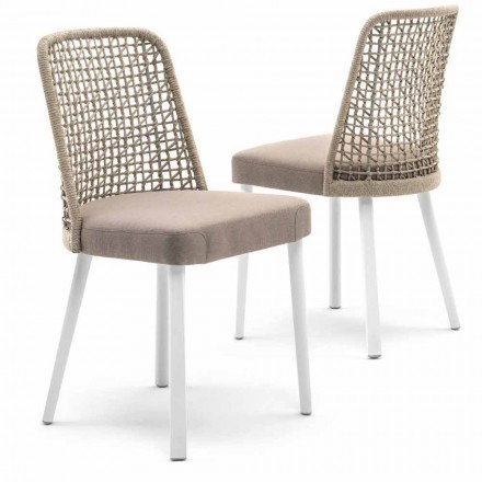 Varaschin Emma design cadeira ao ar livre em tecido e alumínio Viadurini