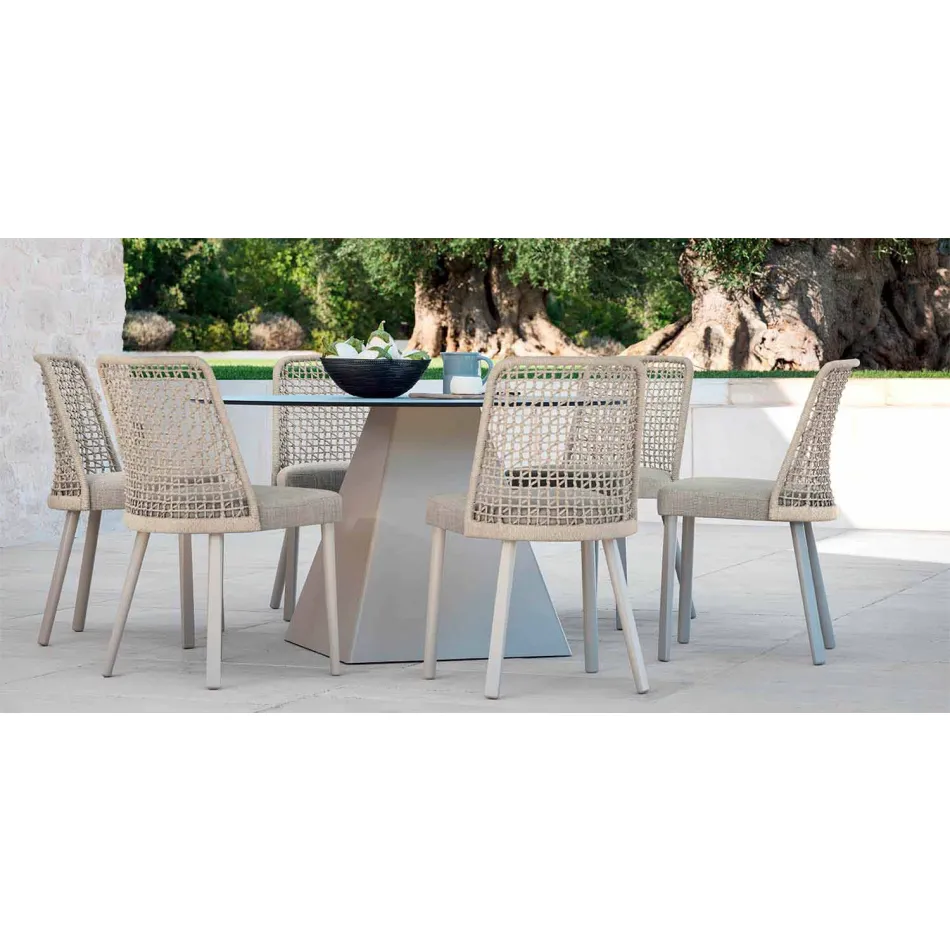 Varaschin Emma cadeira de jardim design em tecido e alumínio Viadurini