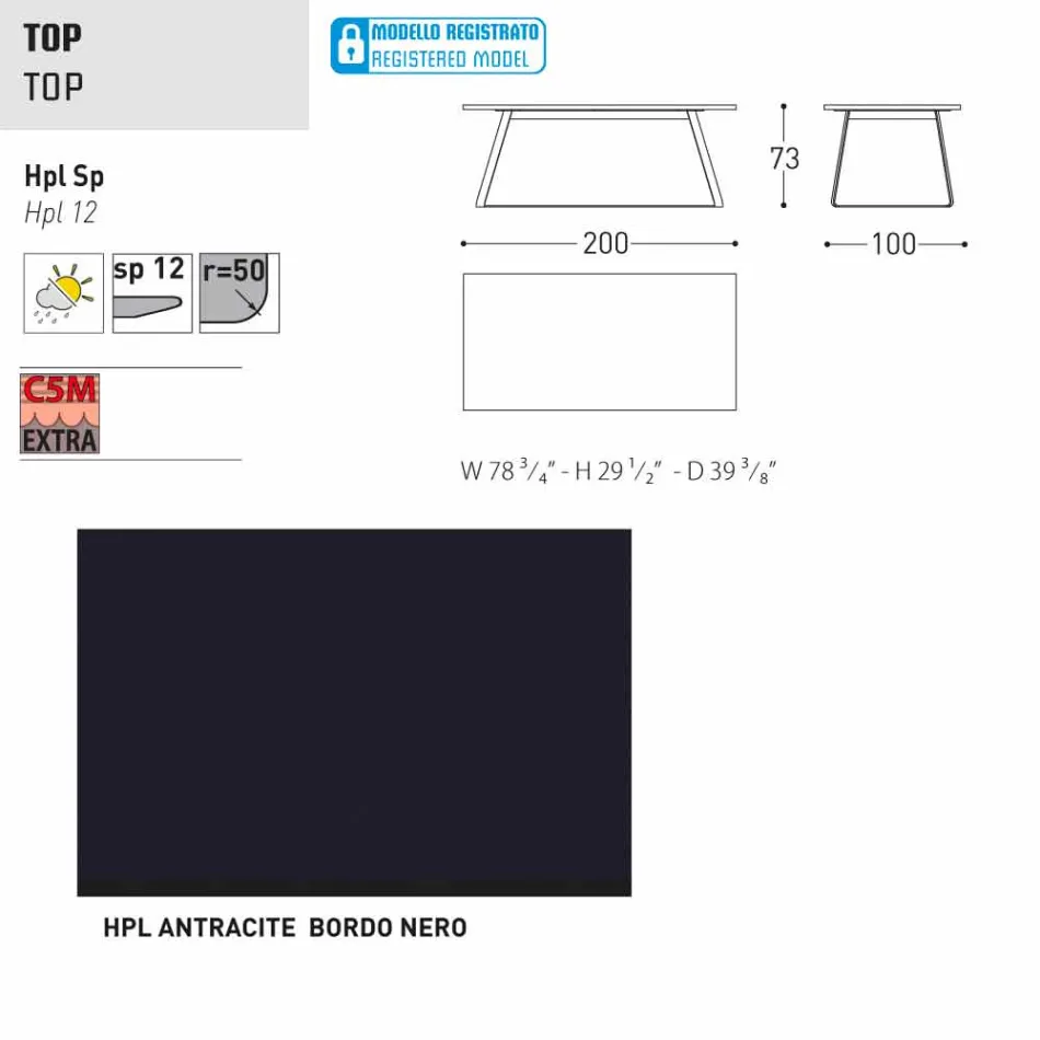 Varaschin Kolonaki moderna mesa de jardim em diferentes tamanhos Viadurini