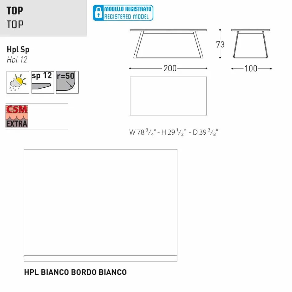 Varaschin Kolonaki moderna mesa de jardim em diferentes tamanhos Viadurini