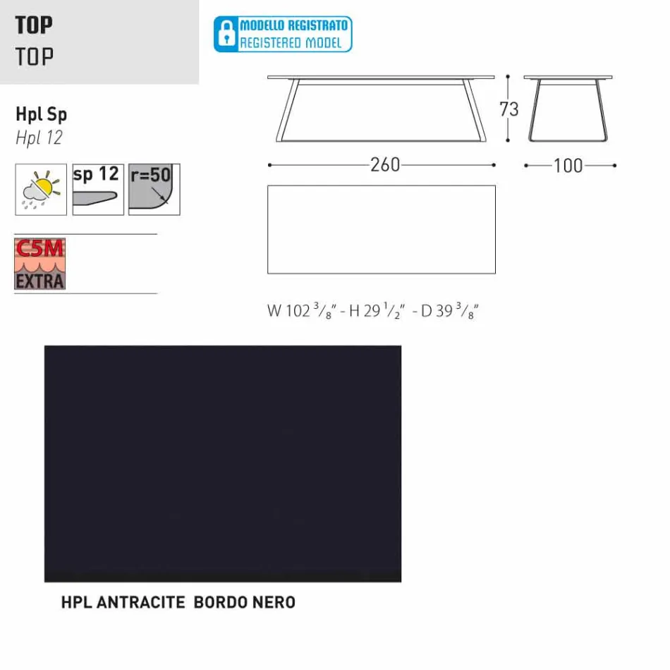 Varaschin Kolonaki moderna mesa de jardim em diferentes tamanhos Viadurini
