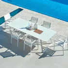 Varaschin Kolonaki moderna mesa de jardim em diferentes tamanhos Viadurini