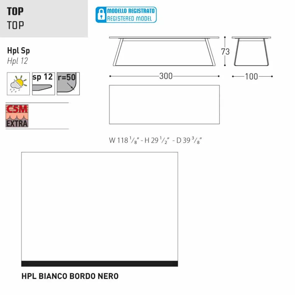 Varaschin Kolonaki moderna mesa de jardim em diferentes tamanhos Viadurini