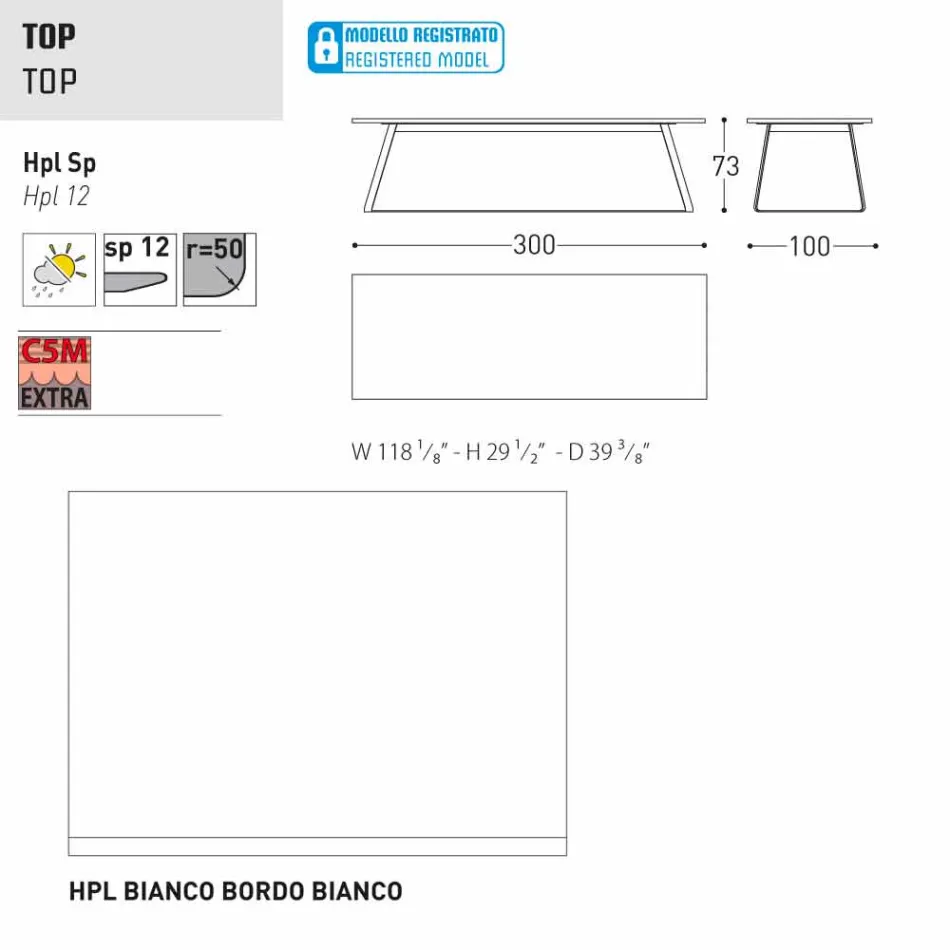 Varaschin Kolonaki moderna mesa de jardim em diferentes tamanhos Viadurini