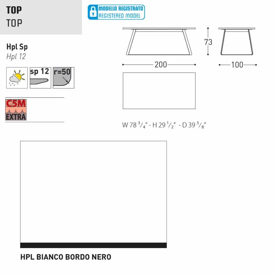 Varaschin Kolonaki moderna mesa de jardim em diferentes tamanhos Viadurini