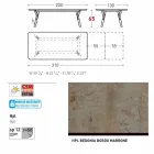 Varaschin Link estendendo mesa de jardim com pernas de teca, H65 cm Viadurini