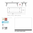 Varaschin Link estendendo mesa de jardim com pernas de teca, H65 cm Viadurini