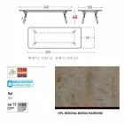 Varaschin Link estendendo mesa de jardim com pernas de teca, H65 cm Viadurini