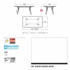 Varaschin Link estendendo mesa de jardim com pernas de teca, H65 cm Viadurini