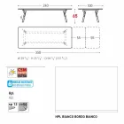 Varaschin Link mesa de jardim extensível H 65 cm, até 350 cm Viadurini