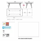 Varaschin Link mesa de jardim extensível com pés de teca, H75 cm Viadurini