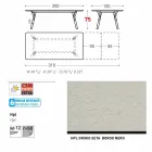 Varaschin Link mesa de jardim extensível com pés de teca, H75 cm Viadurini