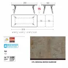 Varaschin Link mesa de jardim extensível com pés de teca, H75 cm Viadurini