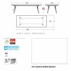 Varaschin Link mesa de jardim extensível com pés de teca, H75 cm Viadurini