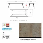 Varaschin Link mesa de jardim extensível com pés de teca, H75 cm Viadurini