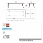 Varaschin Link mesa de jardim extensível com pés de teca, H75 cm Viadurini